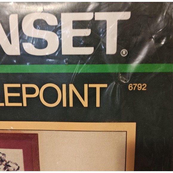 Vintage Sunset Needlepoint Kit 6792 Sentimental Keepsake Heart 25th Anniversary - Picture 5 of 10